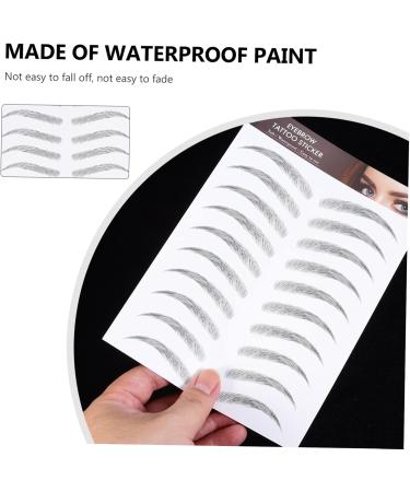 Mikinona 12 Sheets Waterproof Eyebrow Stickers Eyebrow Shaping Sticker Imitation Eyebrow 3d Makeup Tools Hair - Buy Online on SooperMarket.com