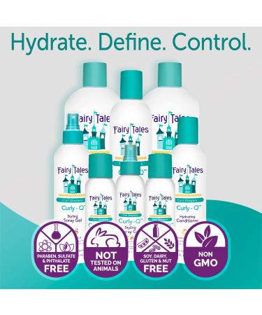 Fairy Tales Curly Q Daily Kids Shampoo & Conditioner - Hydrating Set for Curly Hair | Paraben, Sulfate, Gluten, Nut Free - Buy Online on SooperMarket.com