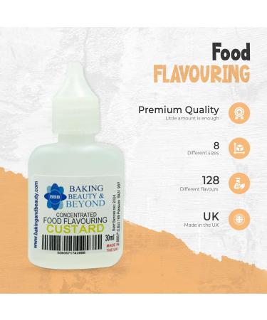 Baking Beauty and Beyond Concentrated Food Flavouring Oil - Food Grade Flavours for Candy Making Baking Lip Balm Gloss - Custard (100 Millilitres) - Buy Online on SooperMarket.com