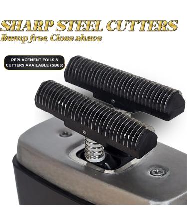 Supreme Trimmer Crunch Mens Foil Shaver STF602 | 150 Min Run Time | Waterproof Electric Razor for Short Hair & Stubble - Perfect for Barbers | Black - Buy Online on SooperMarket.com