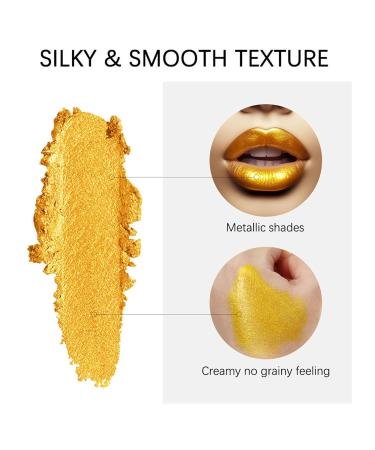 Buy Naroote Gold Lipstick - Waterproof Long Lasting High Pigment Lip Gloss & Makeup for Women - 3.5g | International Shipping Available - Buy Online on SooperMarket.com