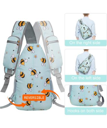 ZOMAKE Sling Bag - Water Resistant Mini Crossbody Chest Bag for Travel, Bee Blue - Buy Online on SooperMarket.com