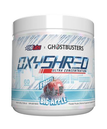 EHP Labs x Ghostbusters OxyShred Thermogenic Pre Workout Powder & Shredding Supplement - Preworkout for Men & Women Sugar Free 150mg Caffeine - Frosty Big Apple 60 Servings