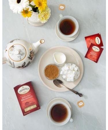 Twinings English Breakfast Individually Wrapped Tea Bags | Smooth Flavourful Black Tea | 20 Count (Pack of 6) | Enjoy Hot or Iced English Breakfast 20 Count (Pack of 6) - Buy Online on SooperMarket.com