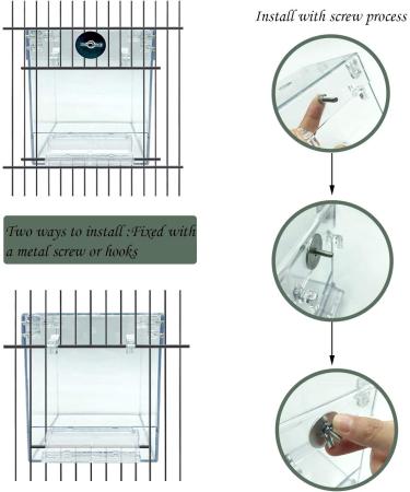 PINVNBY Acrylic Parrot Bath Box - No-Leakage Bathtub for Cage - Hanging Tube Shower Box - Water Injector Balls - Toys for Small Pet Birds - Transparent (6 Pcs) - Buy Online on SooperMarket.com