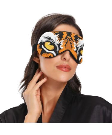 Haskirky Light Blocking Eye Mask - Adjustable for Men and Women - Ideal for Travel, Yoga, Meditation, Deep Sleep - Tiger Eye Mascot - Buy Online on SooperMarket.com