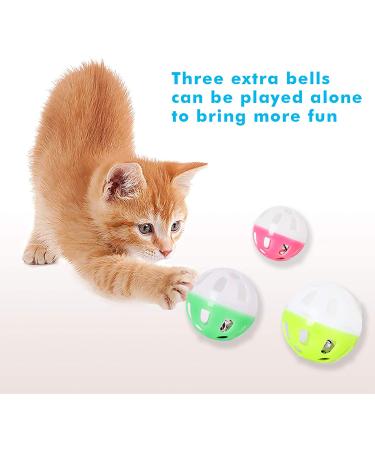 UPSKY 3-Level Cat Toy Roller Turntable with Colorful Balls - Interactive Fun for Kittens - Blue - Buy Online on SooperMarket.com