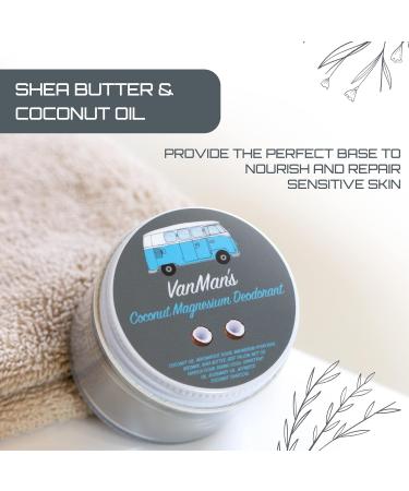 Vanman Coconut & Magnesium Deodorant for Sensitive Skin - Odor Fighting & Moisture Protection (2oz) - Buy Online on SooperMarket.com