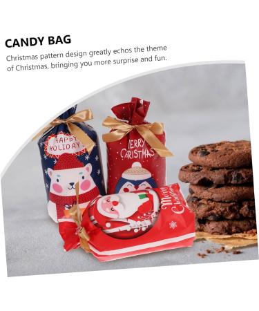 PLAFOPE Chrismas Bags 50pcs Christmas Drawstring Bag Candy Bags Holiday Santa Bag Drawstring Candy Bag Child Bag Food - Buy Online on SooperMarket.com