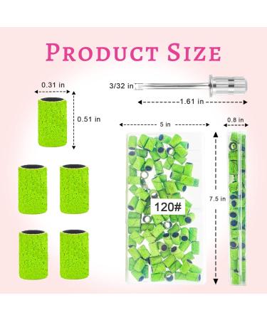 100Pcs 120 Grit Nail Sanding Bands for Nail Drill | Professional Nail Drill Sanding Tools with Boxed Case | Ideal for Removing Gel, Dip Powder, and Poly Nail Gel - Buy Online on SooperMarket.com