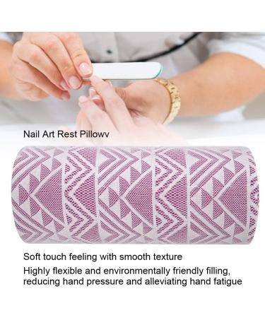 Not Deformed For A Long Time Nail Art Pad Soft Nail Art Hand Pillow for Home Beauty Salon(Purple geometry) - Buy Online on SooperMarket.com