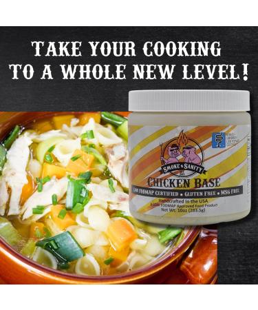 Smoke n Sanity Chicken Base - Low FODMAP Certified, Gluten & Dairy Free (10.0 oz Jar) - Buy Online on SooperMarket.com