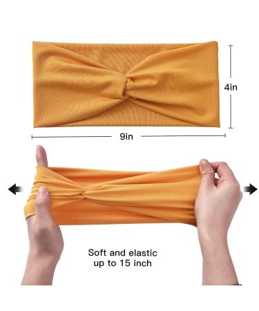 Yeshan 12 Pack Wide Twist Headbands for Women - No Slip Yoga & Workout Hair Bands in Solid Colors - Buy Online on SooperMarket.com