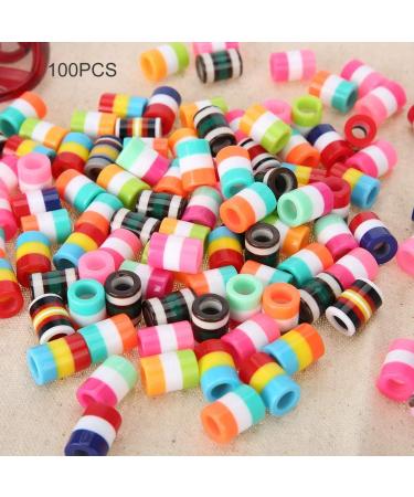 Hair Braid Beads Hair Accessories Colorful Braiding Beads Resin Beads for Decorating Hair African Style Hair Beads100pcs / set - Buy Online on SooperMarket.com