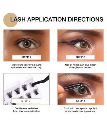 LASHVIEW DIY Eyelash Extension Kit with Cluster Lashes Glue and Tweezers - 56D#KIT 12&14mm - Buy Online on SooperMarket.com