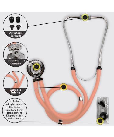 Buy Dixie Ems Sprague-Rappaport Type Two Tube Stethoscope - Frosted Pink | International Shipping Available - Buy Online on SooperMarket.com