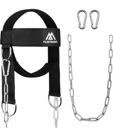 Flintronic Neck Trainer - Adjustable Neck Harness for Strength Training & Weight Lifting | Neck Exerciser for Men - Buy Online on SooperMarket.com