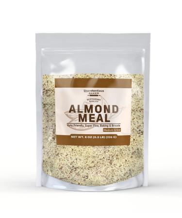 Almond Meal By Unpretentious Baker, 8 oz, Breading Replacement, Great for Rubs, Breads & Baked Goods 8 Ounces