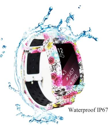 Veczom Replacement Band for Samsung Gear Fit2 Pro/ Fit2 - Colorful Silicone Sport Strap with Protect Case | Compatible with SM-R360 R365 Fitness Smart Watch - Buy Online on SooperMarket.com