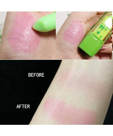 Aloe Vera Lip Balm Magic Colour Changing Lipstick Long Lasting Lip Balm Set Lips Moisturizer Aloe Vera Lip Stick for Women Girls (3 Pack) - Buy Online on SooperMarket.com