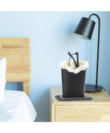 Bivisen Glasses Holder - Modern Velvet Plush Eyeglass Case in Black & Brown | Stylish PU Leather Design for Eye Care - Buy Online on SooperMarket.com