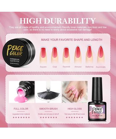 PEACECOLOR Gel Nail Kit with 36W Lamp - 20 Color Starter Set with Glossy & Matte Top Coats - Manicure Tools for DIY at Home - Buy Online on SooperMarket.com