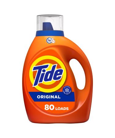 Tide Liquid Laundry Detergent HE Compatible Original Scent 80 loads 105 fl oz