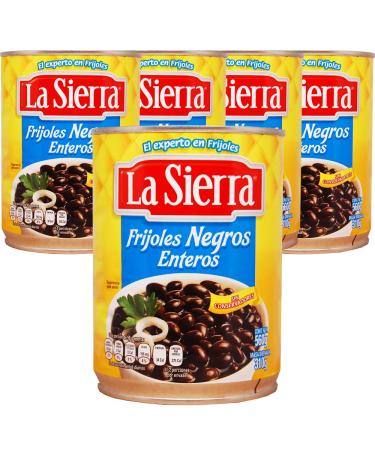 La Sierra Black Whole Beans 560g (Pack 5) / Mexican Canned Black Beans Tinned Vegetables Black Beans Frijoles