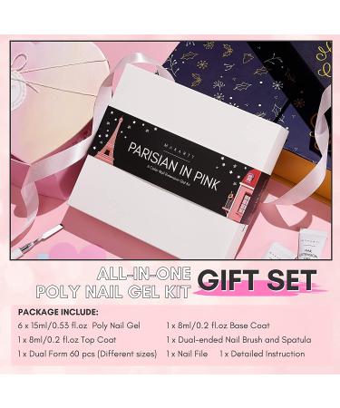 Makartt Poly Nail Gel Kit - Clear Pink Fall Color Nail Extension Gel Set - Buy Online on SooperMarket.com
