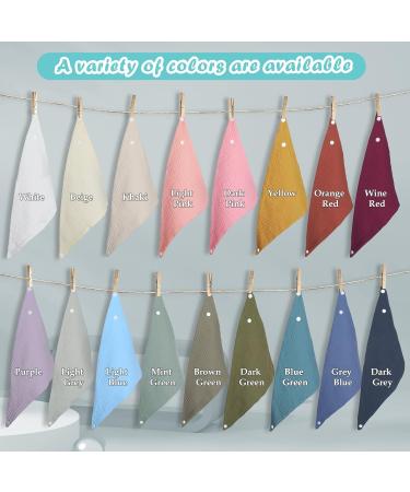 WD&CD 4-Piece Triangle Baby Dribble Bibs | 2 Adjustable Buttons | Soft & Absorbent - Buy Online on SooperMarket.com