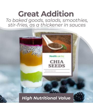 Healthworks Chia Seeds Raw (6 Pounds) - Omega 3, Fiber & Protein - Great for Shakes, Smoothies & Oatmeal - Buy Online on SooperMarket.com