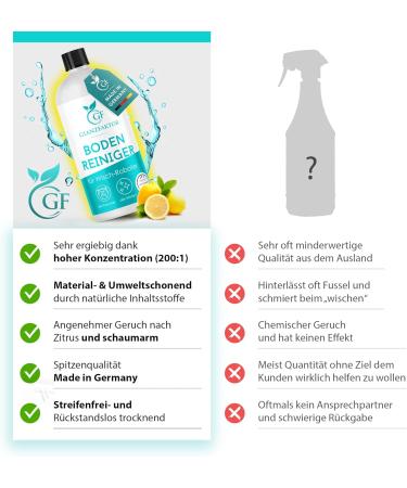 Gloss Factor Wiping Robot Cleaning Agent - 500ml Concentrate | Strong Floor Cleaner for Moped Robots - Streak-Free for All Surfaces - Buy Online on SooperMarket.com