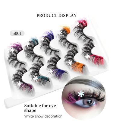 Eyelashes 25 Mm Bulk Snowflake False Eyelashes 8D Curly Natural Thick Color High Imitation Mink Eyelashes Lashes Short A One Size - Buy Online on SooperMarket.com