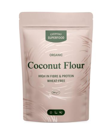 Organic Coconut Flour 200g Fine & Premium Coconut Flour Keto Ingredient Suitable for Baking Coconut Powder for Cooking in 1kg and Bulk Sizes Certified Kosher Vegan 200 g (Pack of 1)