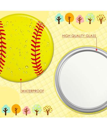 Softball Compact Mirror Set - 18 Pcs Makeup Mini Mirrors for Girls | Sport Party Supplies & Gifts | Portable Pocket Mirror for Women - 2.76 Inch - Buy Online on SooperMarket.com