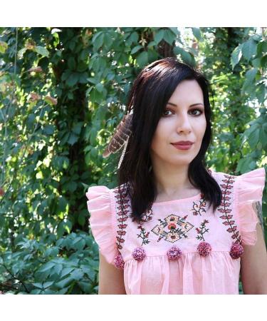Awaytr Bohemian Feather Hair Band - Hippie Festival Accessories | 3-in-1 Tormented Feather Headdress for Women - Buy Online on SooperMarket.com
