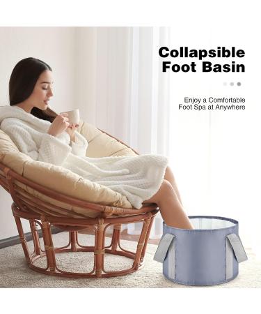 3-Piece Collapsible Foot Soak Tub | Portable & Multifunctional Basin for Camping, Fishing, Hiking | Pedicure Bowl for Spa Travel | 14L Capacity | 3 Colors - Buy Online on SooperMarket.com