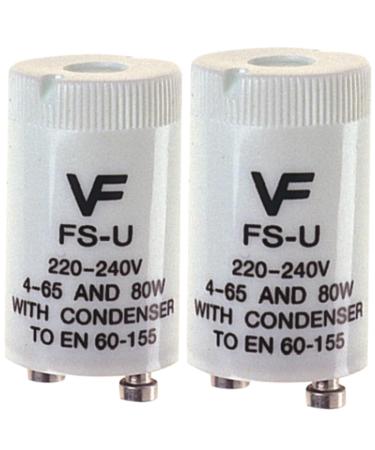 dandmelectrics 2 Pack FSU Flourescent Starter Unit for Lamps Between 4-65 W Watt 240V Also Aquarium Lighting lamp Tube
