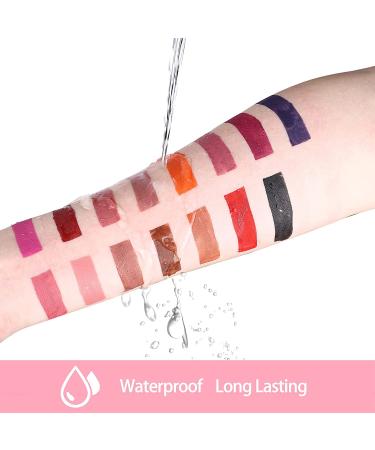 SPDOO Matte Liquid Lipstick Set: 15 Colors Long-Lasting High Pigmented Velvet Lip Gloss Kit - A02 - Buy Online on SooperMarket.com