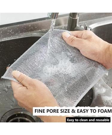LONGLUAN Non-damaging Metal Bamboo Charcoal Cleaning Cloth Circularite Cleaning Pads Palutia Clean Cloth Non-Scratch Wire Dishcloth Resuable Double-Sided Mesh Metal Wire Cleaning Rag (10 Pcs) - Buy Online on SooperMarket.com
