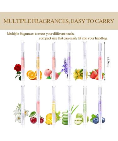 Jorun 12Pcs Cuticle Oil Pen Natural Ingredients With Soft Brush Cuticle Oil for Nails Mixed Flavors to Prevent Cuticle Cracking and Hangnails Moisturizing Nail Oil Vegan Set of 12 - Buy Online on SooperMarket.com