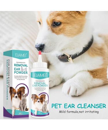 Ear Powder for Pets | 30G Safe Efficient Healthy Ear Wash Powder - Odor Removal Pet Accessories Ear Cleaner for Pets Rabbits Dogs Bunnies Puchen - Buy Online on SooperMarket.com