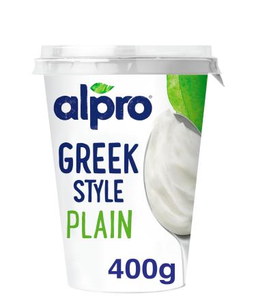 Alpro Greek Style Plain Plant-Based & Soya Yoghurt Alternative Vegan & Dairy Free 400g