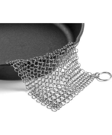 TOUGS Chainmail Scrubber Pot Cleaner with Safe Small Rings More Efficient 8x6 Inch 316 Grade Stainless Steel Dish Washer Square 8x6 Inch - Buy Online on SooperMarket.com