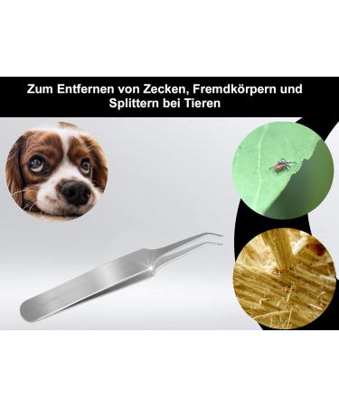 Premium 8 cm Pointed Curved Tweezers - Stainless Steel Precision for Eyebrows & Beauty | International Shipping - Buy Online on SooperMarket.com