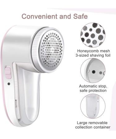 SIKITUT Fabric Shaver & Defuzzer - Rechargeable Lint Remover with 2 Replaceable Stainless Steel Blades for Sweaters & Garments - Buy Online on SooperMarket.com