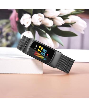 KOREDA 2 Pack Stainless Steel Bands for Fitbit Charge 5 - Graphite/Black - Buy Online on SooperMarket.com