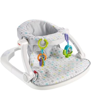 Fisher-Price Portable Baby Seat with Toys, Baby Chair for Sitting Up, Sit-Me-Up Floor Seat, Honeydew Drop