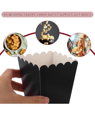 Alipis 50Pcs Popcorn Boxes Disposable Popcorn Buckets Paper Popcorn Tubs Greaseproof Popcorn Containers for Movie Theater Night Parties 250g Black - Buy Online on SooperMarket.com