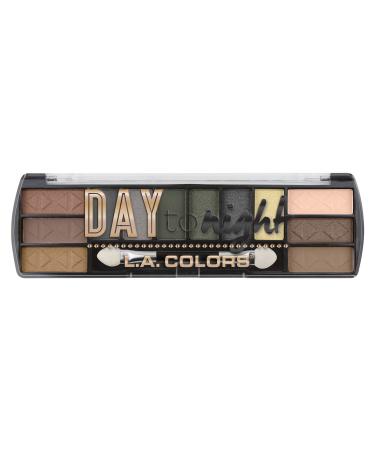 L.A. COLORS Day To Night 12 Color Eyeshadow Palette  Sunrise  0.28 oz. (CES422) Powder CES422 Sunrise 1 Count (Pack of 1)